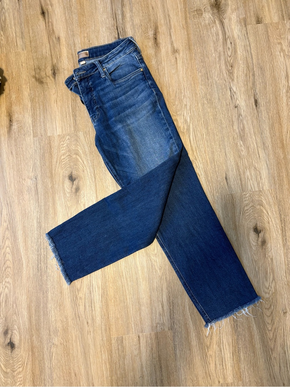 KUT from the Kloth Reese Raw-Hem Ankle Straight Jeans Size 6